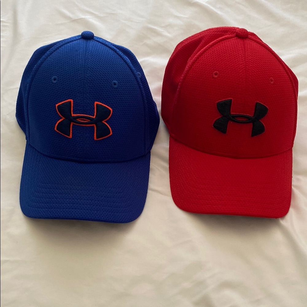 Under Armour Red and Blue Caps